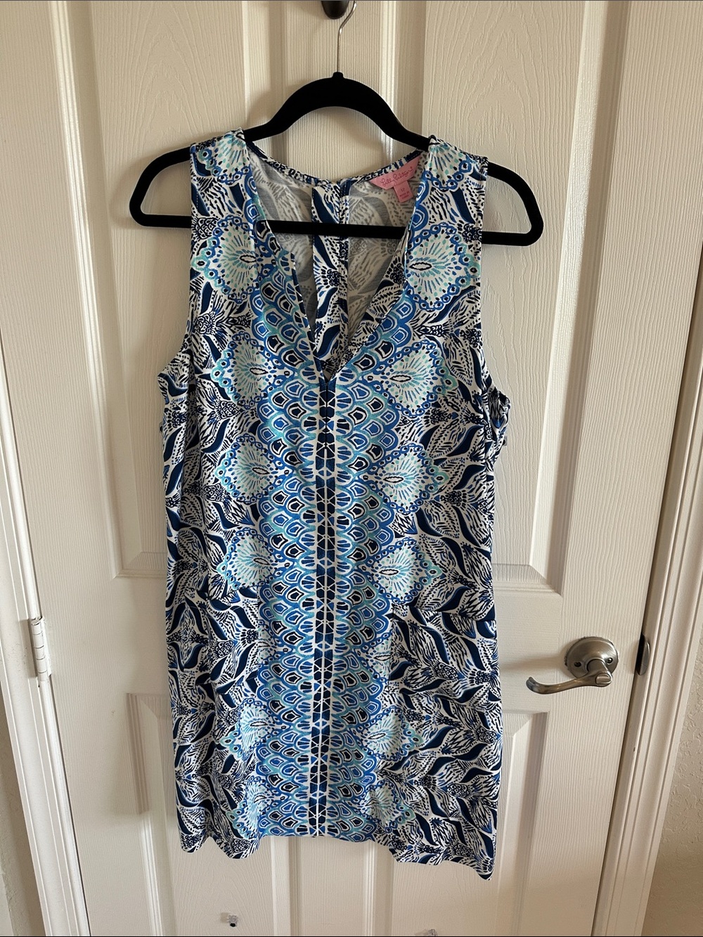 Lilly Pulitzer Blue and White Printed Mini Dress NWOT